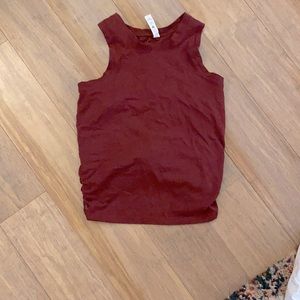 Maroon Cropped Workout Top
